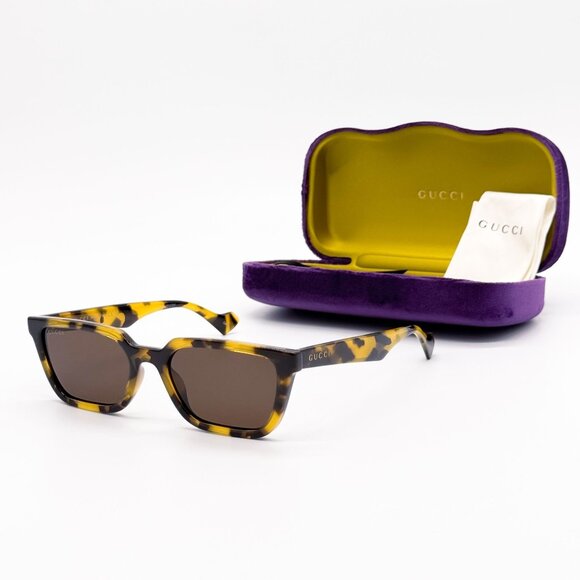 NEW GG1539S 005 GUCCI HAVANA UNISEX SUNGLASSES GUCCI - Picture 1 of 10